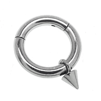 Titanium 4mm Spike Charm - Fits up to 10g Hoops! - Body Clickers Body Jewelry