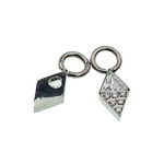 Clear CZ Diamond Titanium Charm - Fits up to 10g Hoops!