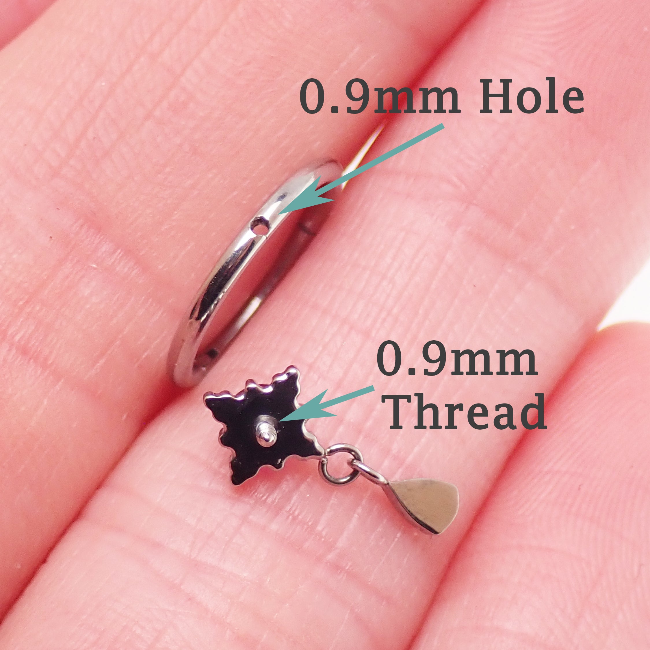 Implant Grade Titanium Amethyst Hinge Clicker 16g- 8mm/10mm