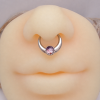 Implant Titanium Chunky Natural Stone Clicker – 16G/14G
