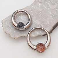 Implant Titanium Chunky Natural Stone Clicker – 16G/14G