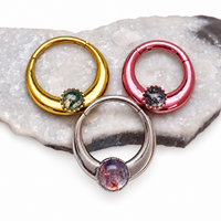 Implant Titanium Chunky Natural Stone Clicker – 16G/14G