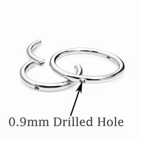 Implant Titanium 0.9mm Drilled Clicker – 16G-0.9mm hole