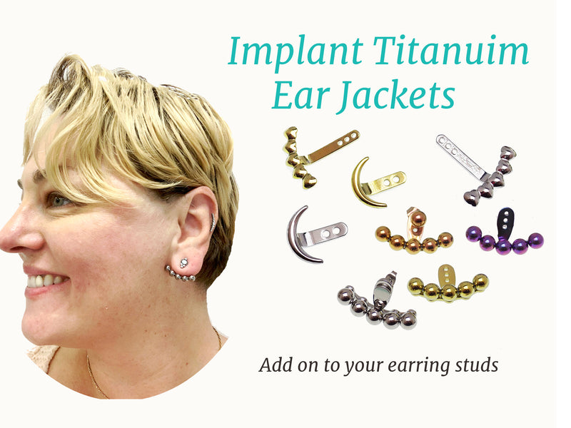 Pair Implant Titanium Earring  Jacket hangers