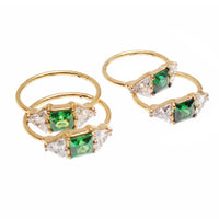 Implant Titanium Emerald Green CZ Hinge Hoop Earrings- Hypoallergenic 20g