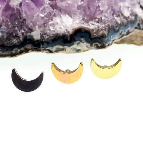 14g Titanium Flat Back Labret Post or Dermal Top- 1.2mm thread