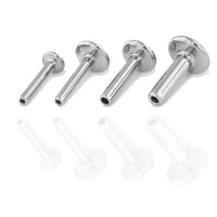 14g Titanium Flat Back Labret Post or Dermal Top- 1.2mm thread
