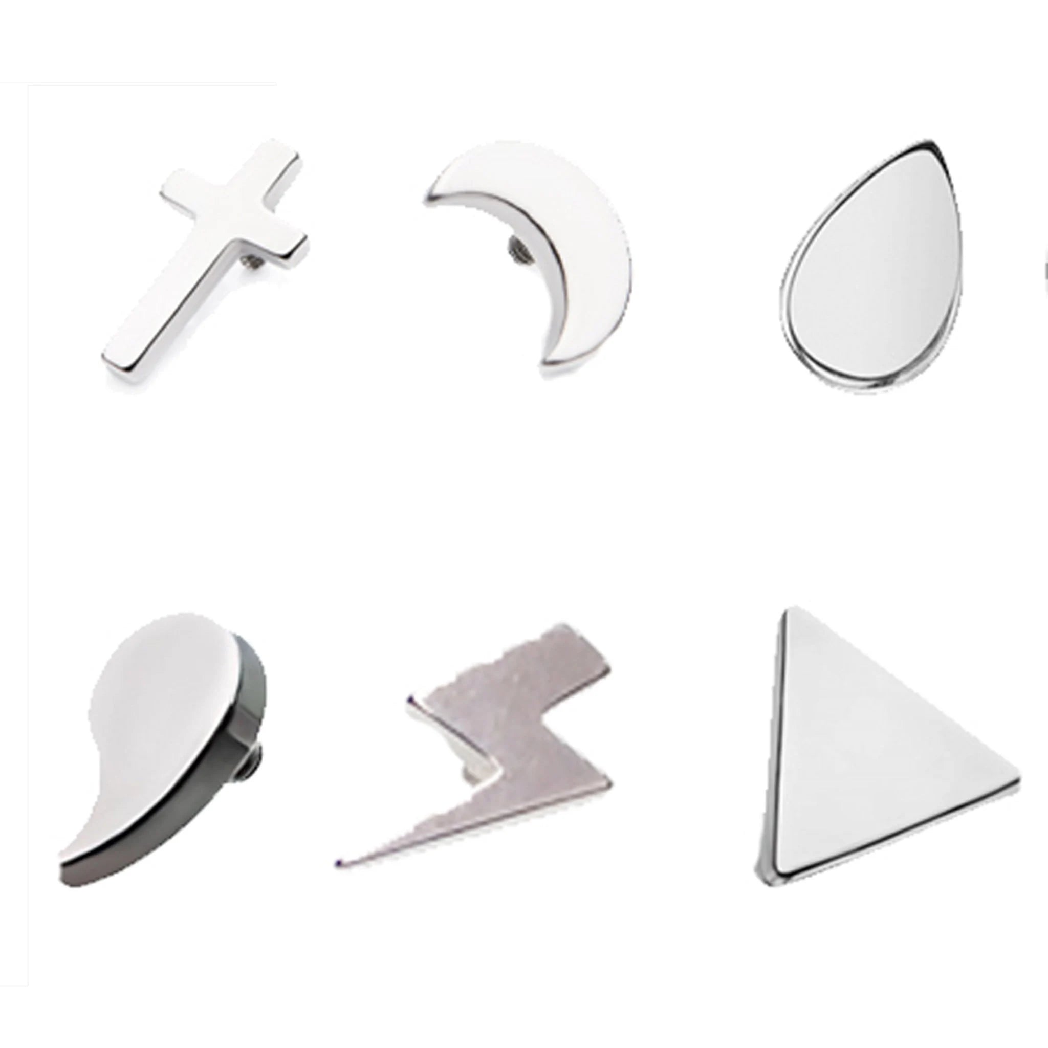 14g Titanium Flat Back Labret Post or Dermal Top- 1.2mm thread