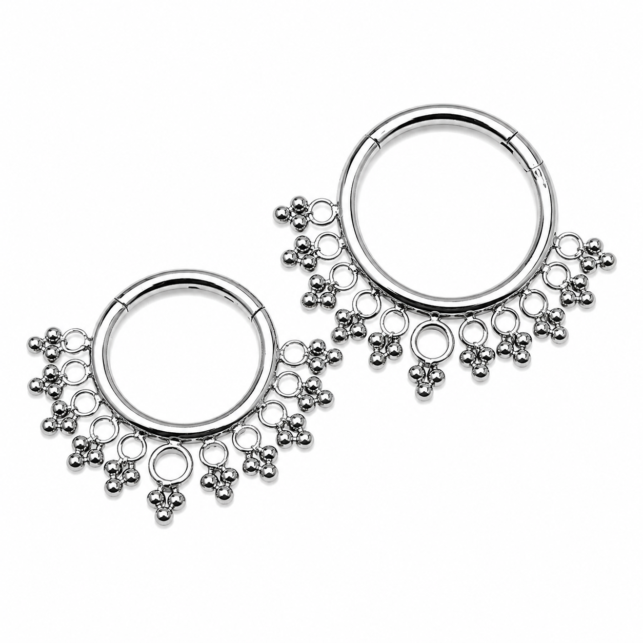 Beaded Filagree Titanium Clicker 16g