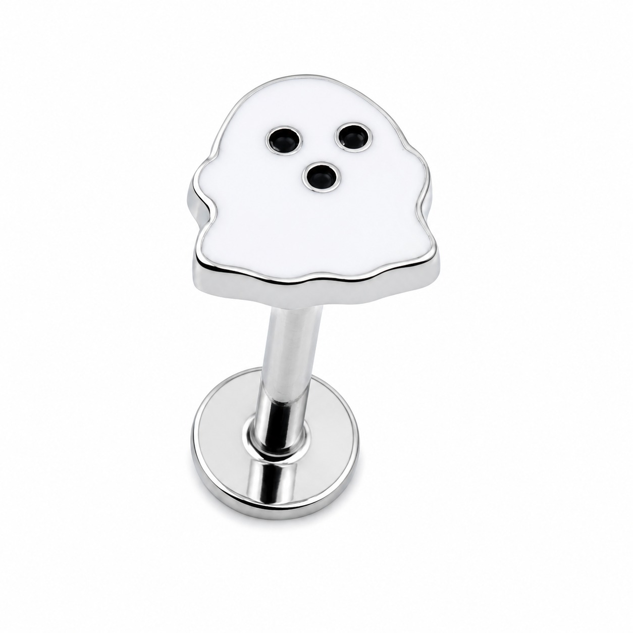 Implant Titanium Ghost Push Fit Flatback, 20g, 18g, 16g, 14g