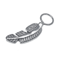 Halobes bird feather titanium charm for jewelry, fits up to 10g hoops, stylish and lightweight accessory for earrings or charms.