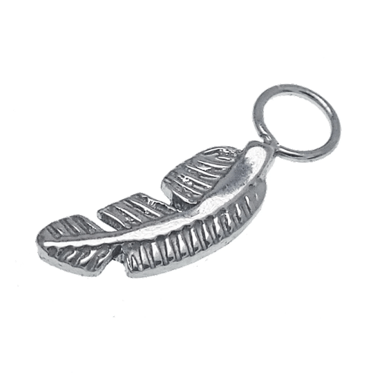 Halobes bird feather titanium charm for jewelry, fits up to 10g hoops, stylish and lightweight accessory for earrings or charms.
