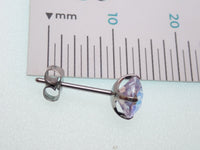 Halobes CZ Mermaid Blue Titanium Earrings pair featuring vibrant blue titanium and intricate mermaid design.