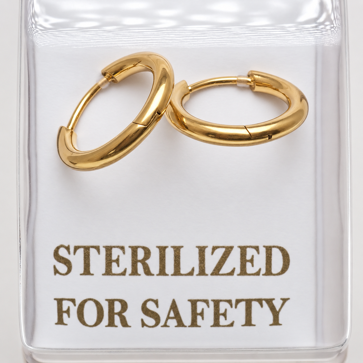 Sterilized Titanium Earrings • Implant-Grade Chunky Hoop Earrings