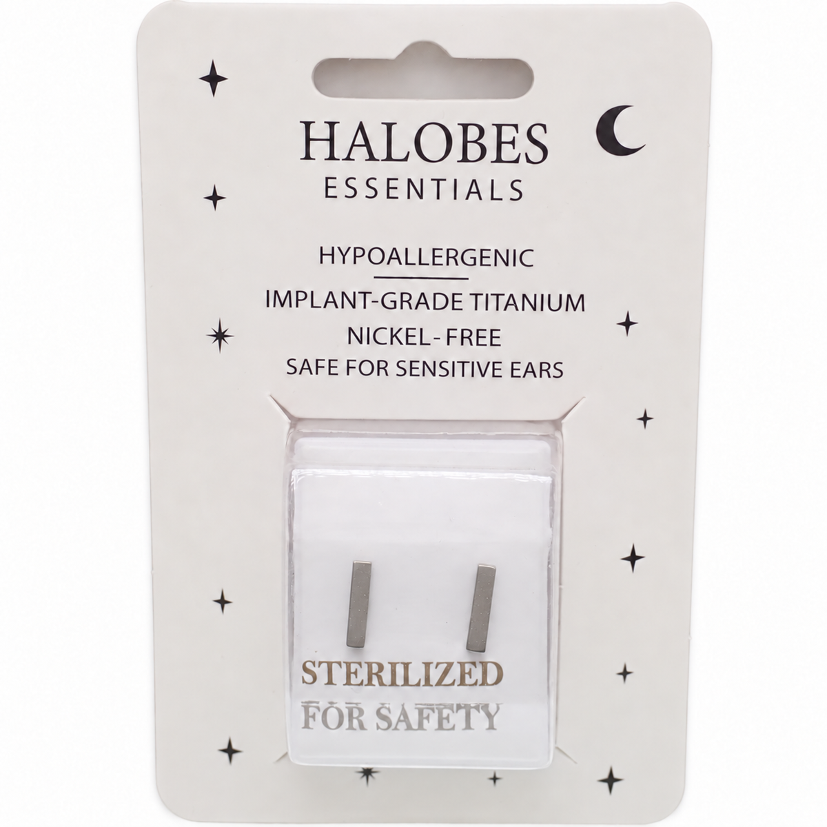 Sterilized Titanium Earrings • Implant-Grade T Bar Minimalist Stud Earrings