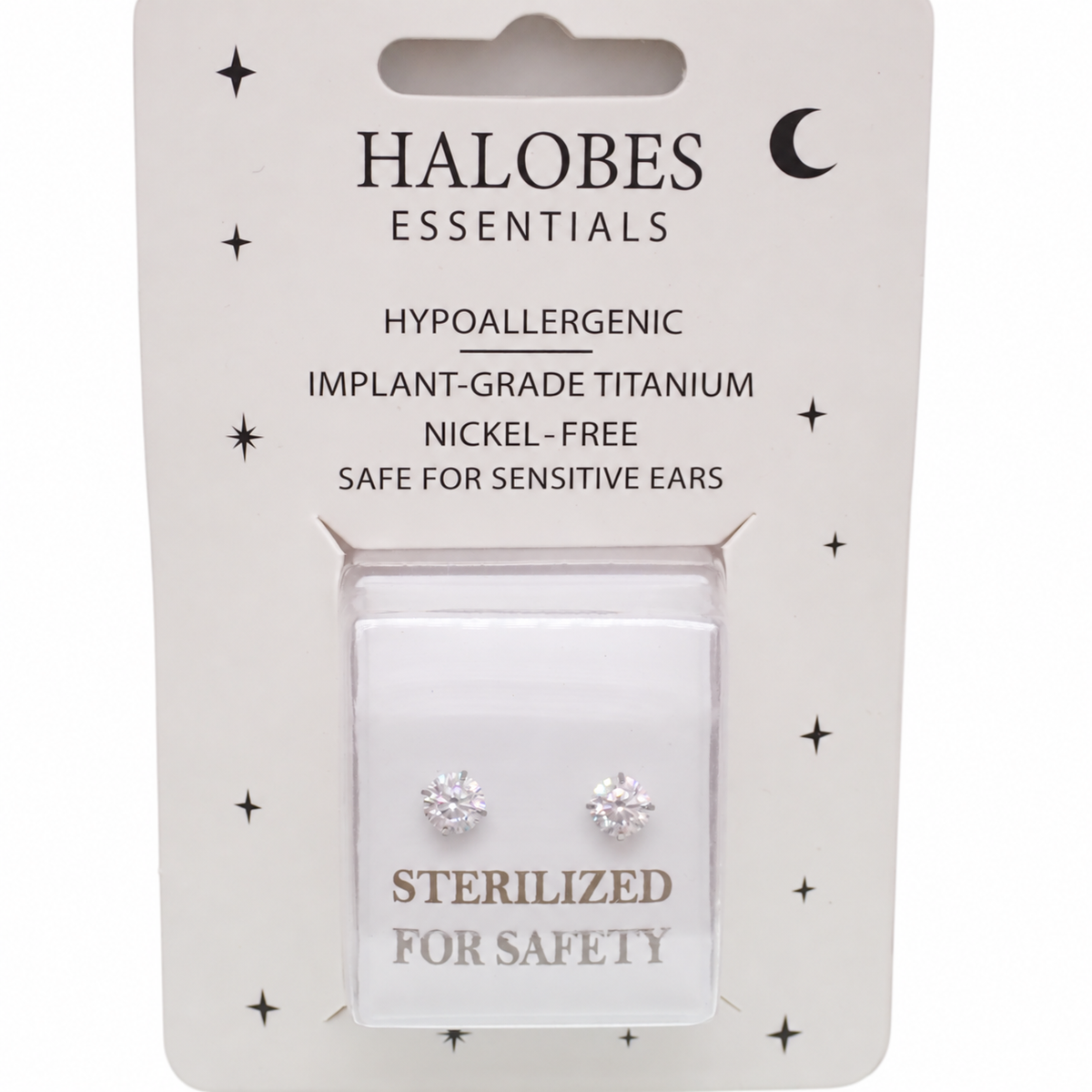 Sterilized Titanium Earrings • Implant-Grade CZ Stud Earrings