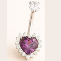 Titanium Heart Belly Ring piercing - Body Clickers Body Jewelry
