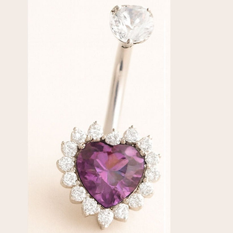 Titanium Heart Belly Ring piercing - Body Clickers Body Jewelry
