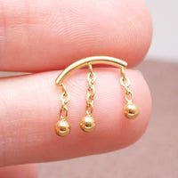 Implant Grade Titanium Dangle Hidden Helix Push-Fit Flatback Piercing