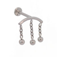 Implant Grade Titanium Dangle Hidden Helix Push-Fit Flatback Piercing