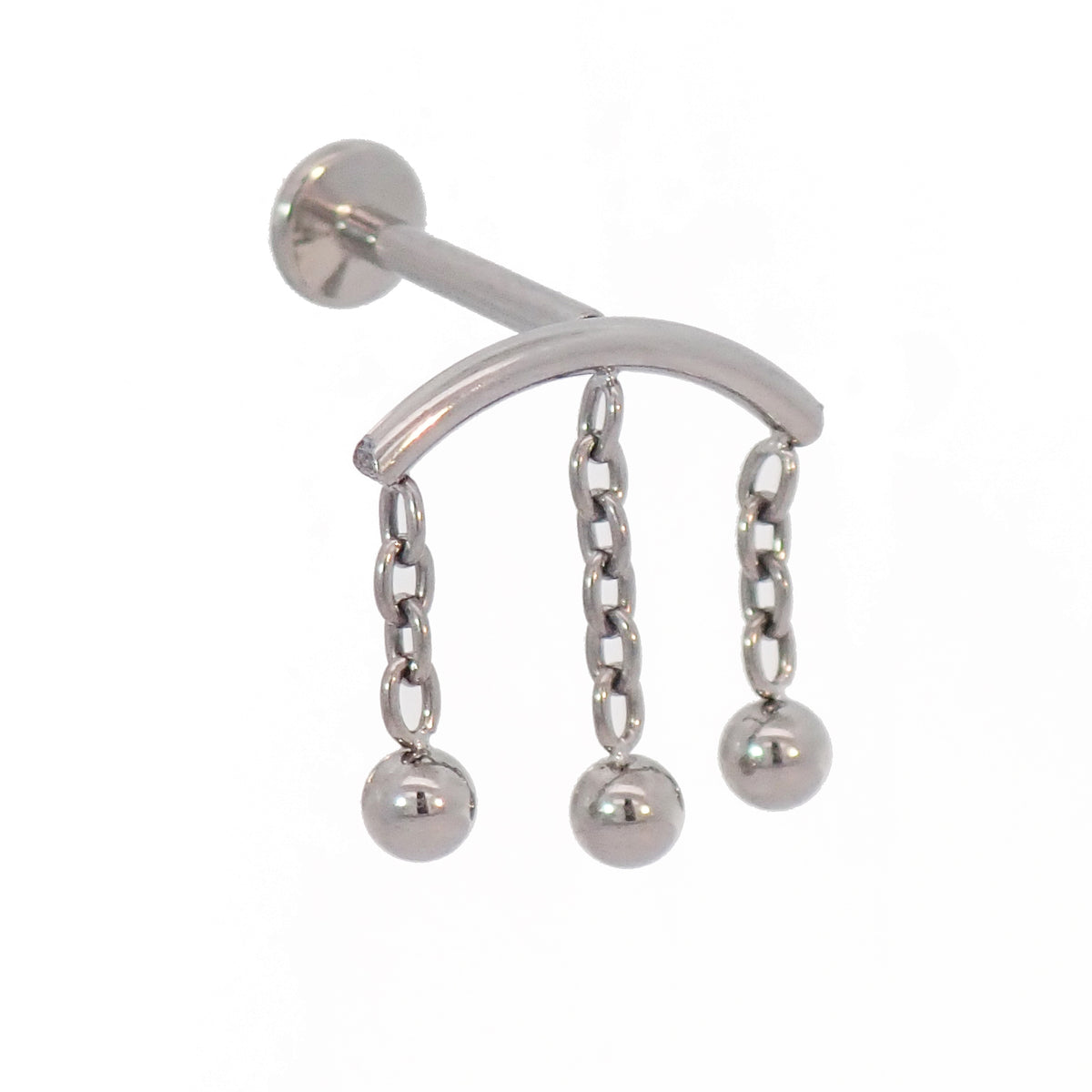 Implant Grade Titanium Dangle Hidden Helix Push-Fit Flatback Piercing