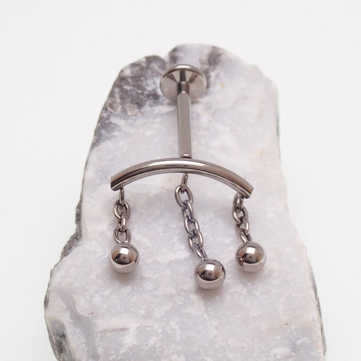 Implant Grade Titanium Dangle Hidden Helix Push-Fit Flatback Piercing