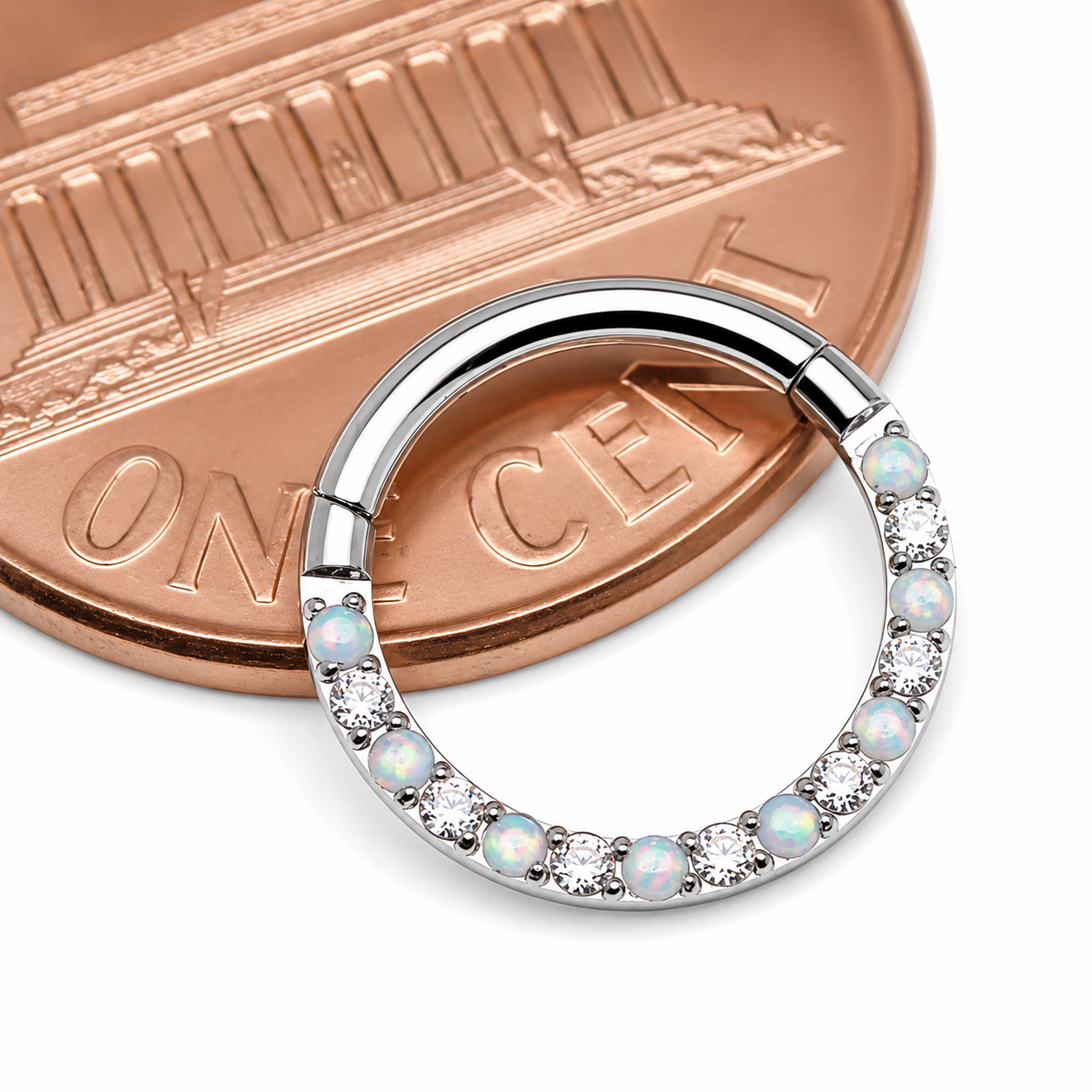 Titanium Opal & Crystal Clicker 16g