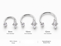 16g Titanium Horsehoe Ring