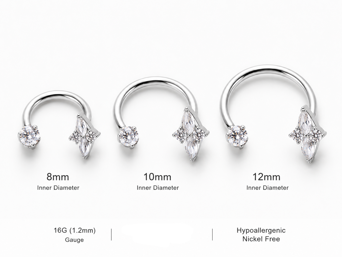 16g Titanium Horsehoe Ring