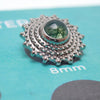 Moss agate Mandala flatback Implant Titanium