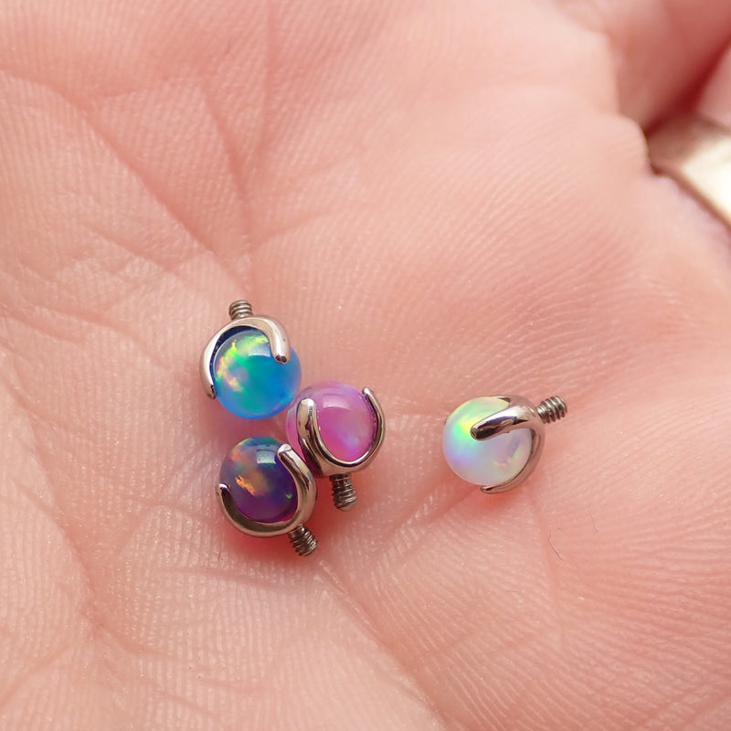 White Jelly Opal  Nipple Jewelry