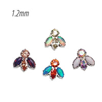 Cute Bug Opal & CZ Titanium Top Dermal 14g - Body Clickers Body Jewelry