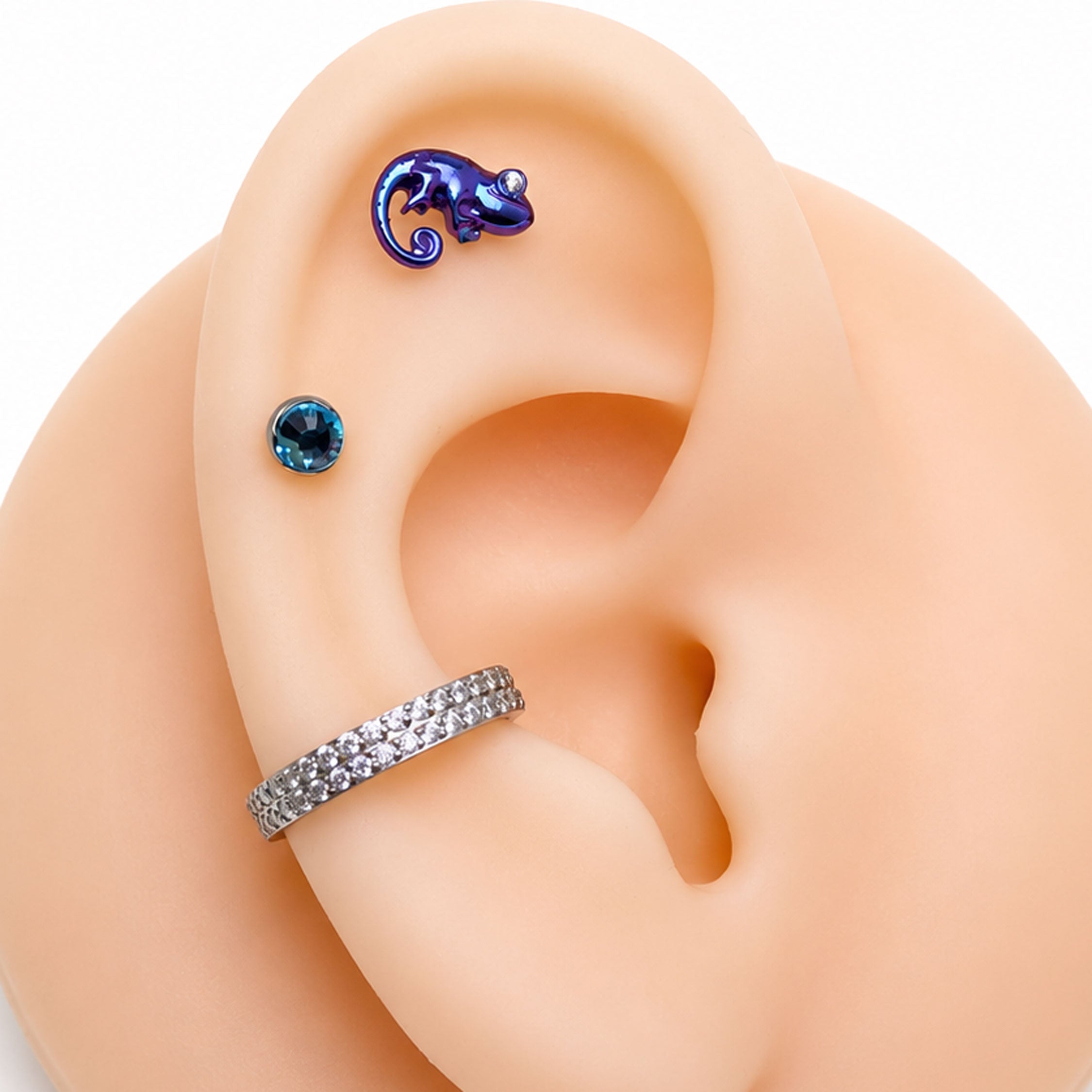 Chameleon Titanium Flatback/ Labret Piercing 0.9mm Thread
