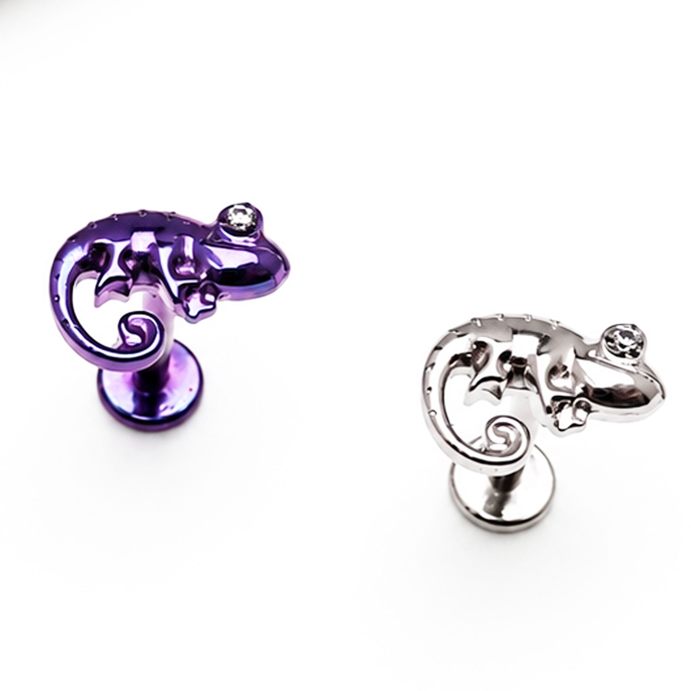 Chameleon Titanium Flatback/ Labret Piercing 0.9mm Thread