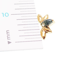 Implant Titanium Moss Agate Flatback Piercing, Internally Threaded 18g, 16g, 14g