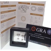 Sterling silver moissanite oval earrings with certificate, featuring 5x7mm sparkling gemstones from Magpie Body Jewelry.