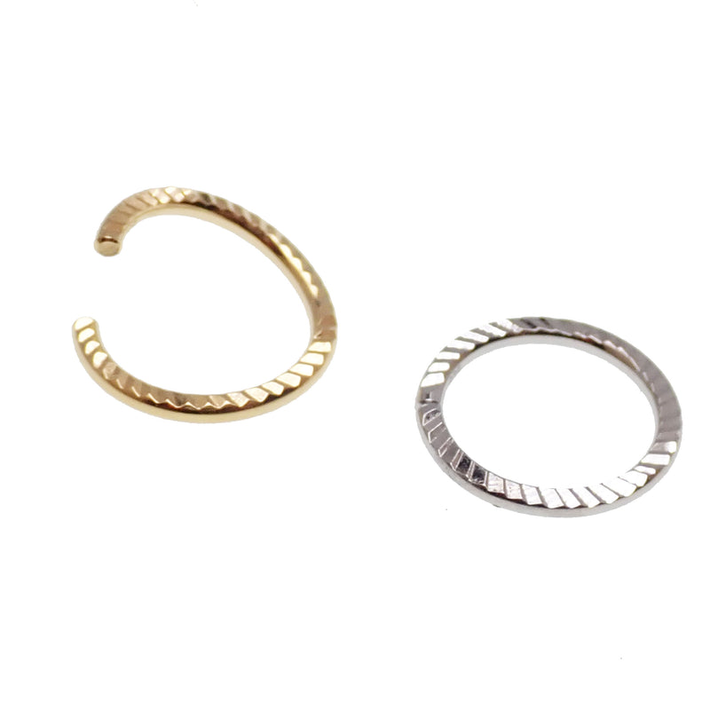 Sterling silver 20G nose hoop ring with a 7mm diameter by Magpie Body Jewelry, designed for nose piercing.