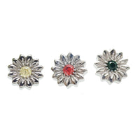 Titanium Sunflower CZ Lip _ Ear piercing - Body Clickers Body Jewelry