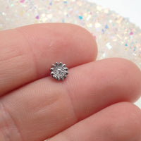 Titanium Sunflower CZ Lip _ Ear piercing - Body Clickers Body Jewelry