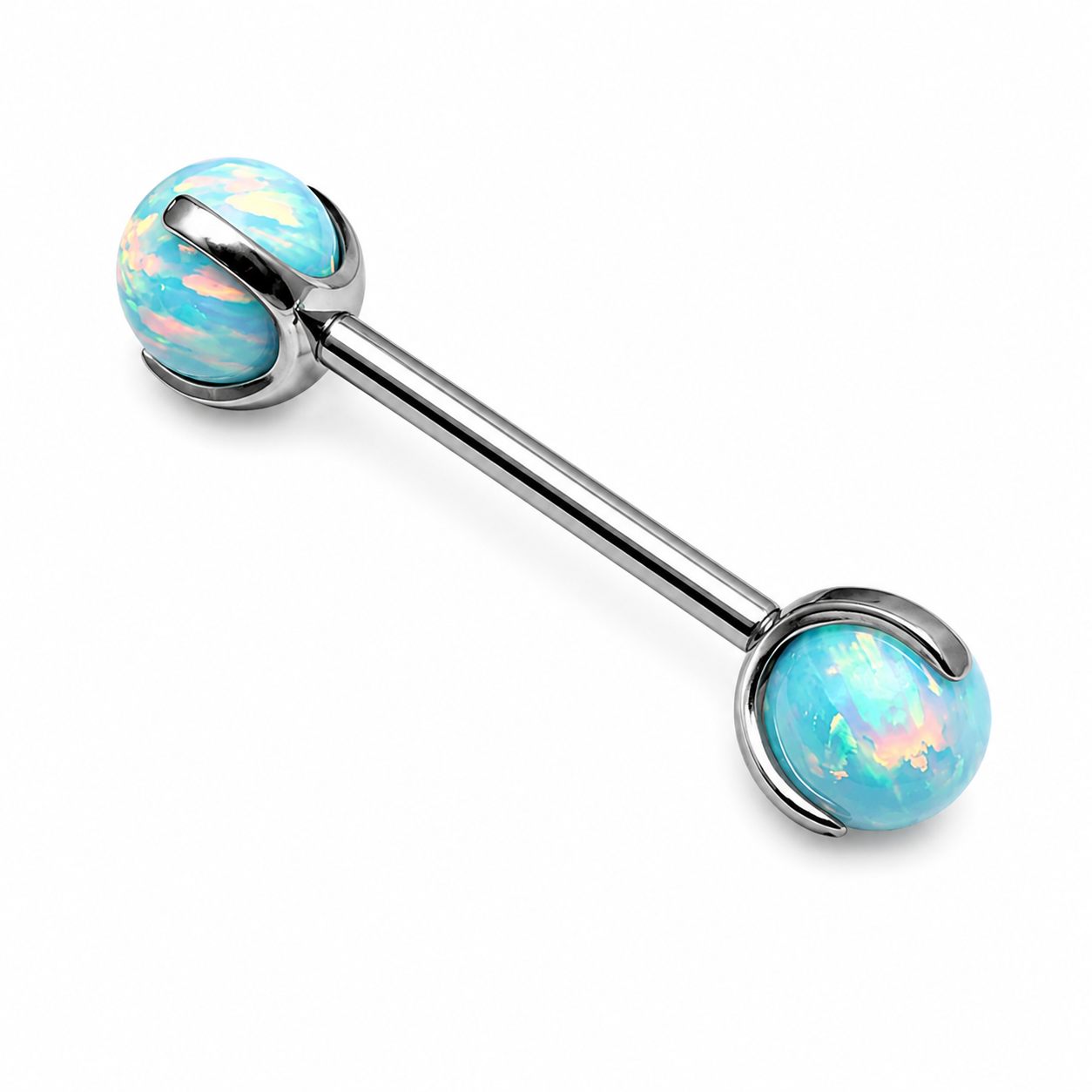Moon Yellow & Multi Lavender 6mm Opal Barbell 12g / 14g