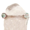 Moss Agate Nipple barbell Piercing 14g,12g - Body Clickers Body Jewelry