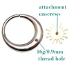 Titanium Sunburst Clicker  Moss Agate – 16G/14G Implant-Grade