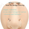Moss Agate  Dragon Egg barbell Piercing 16g