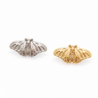 Moth Implant Titanium Internally Threaded Flatback Piercing