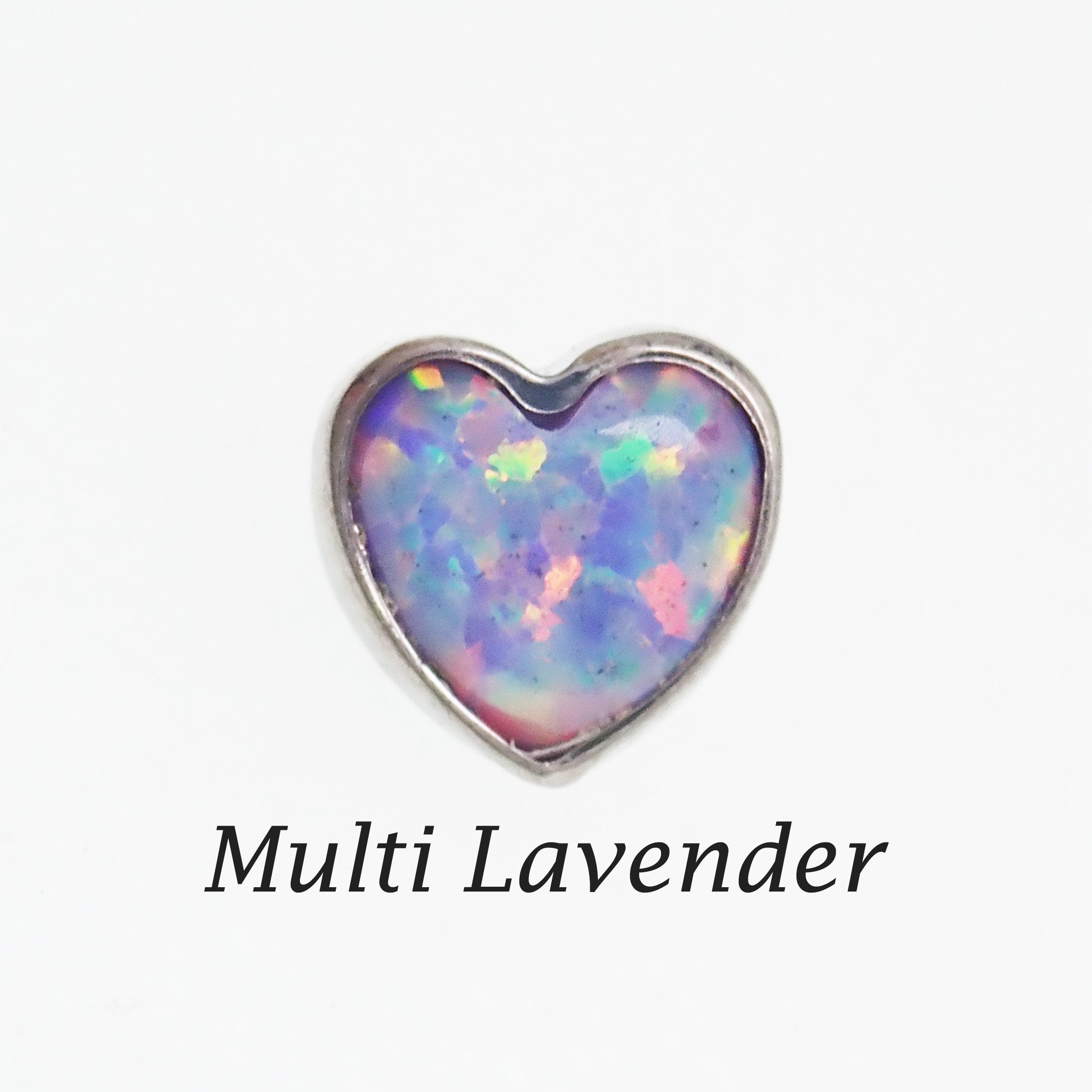 Opal Heart Dermal Top, 14g (1.2mm thread)