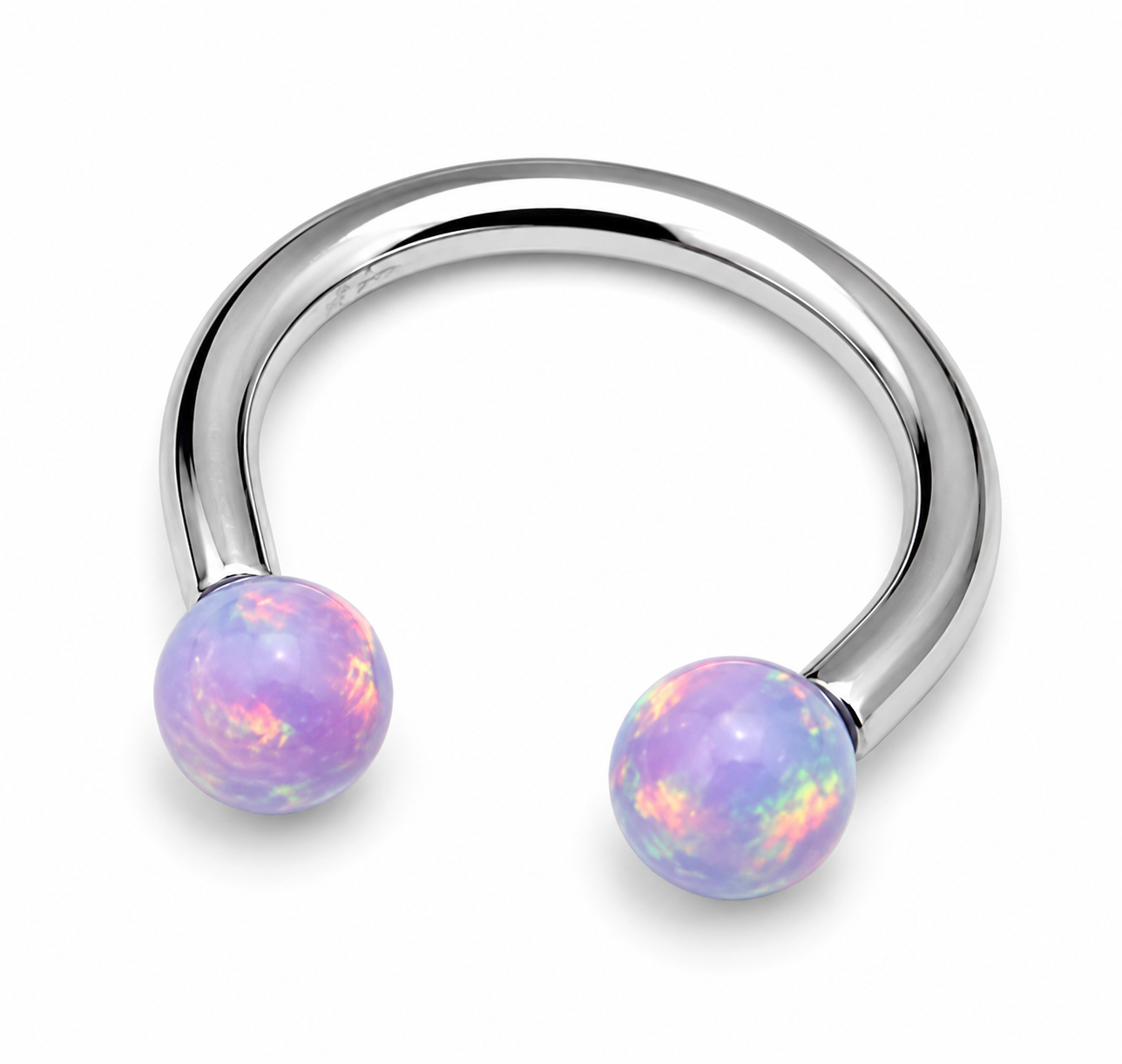 Opal Horseshoe Titanium 16g & 18g