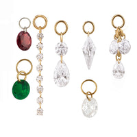 CZ Charm Add-On  Fits 12G  Implant Grade ASTM F-136