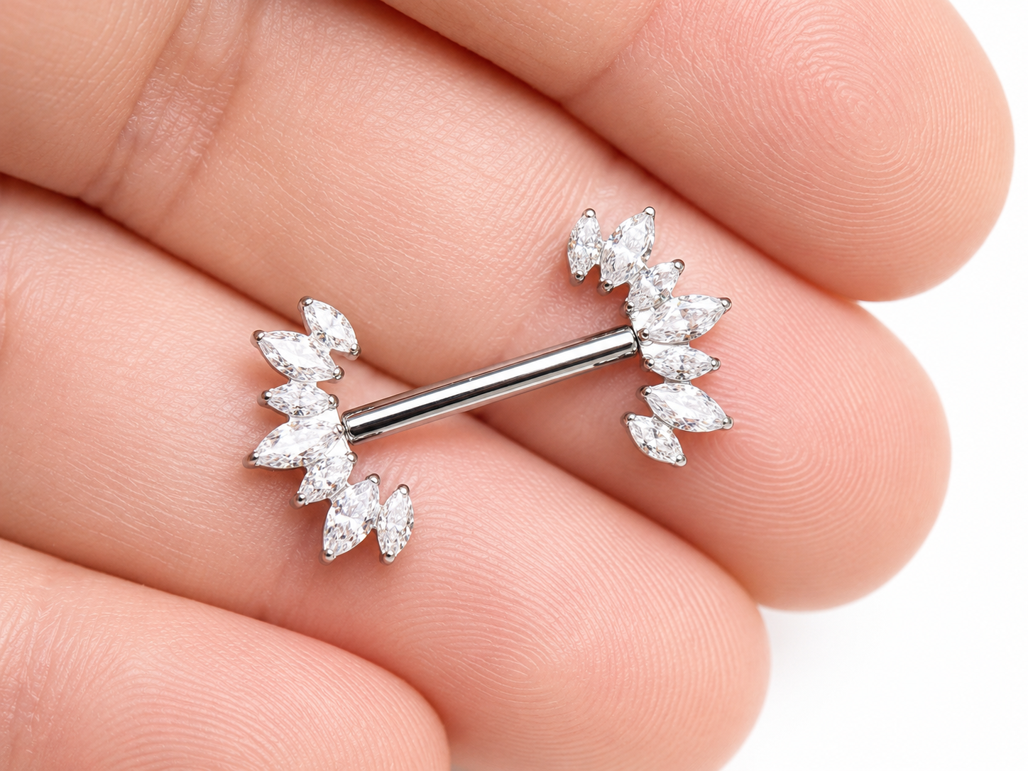 cute nipple rings push fit 12g