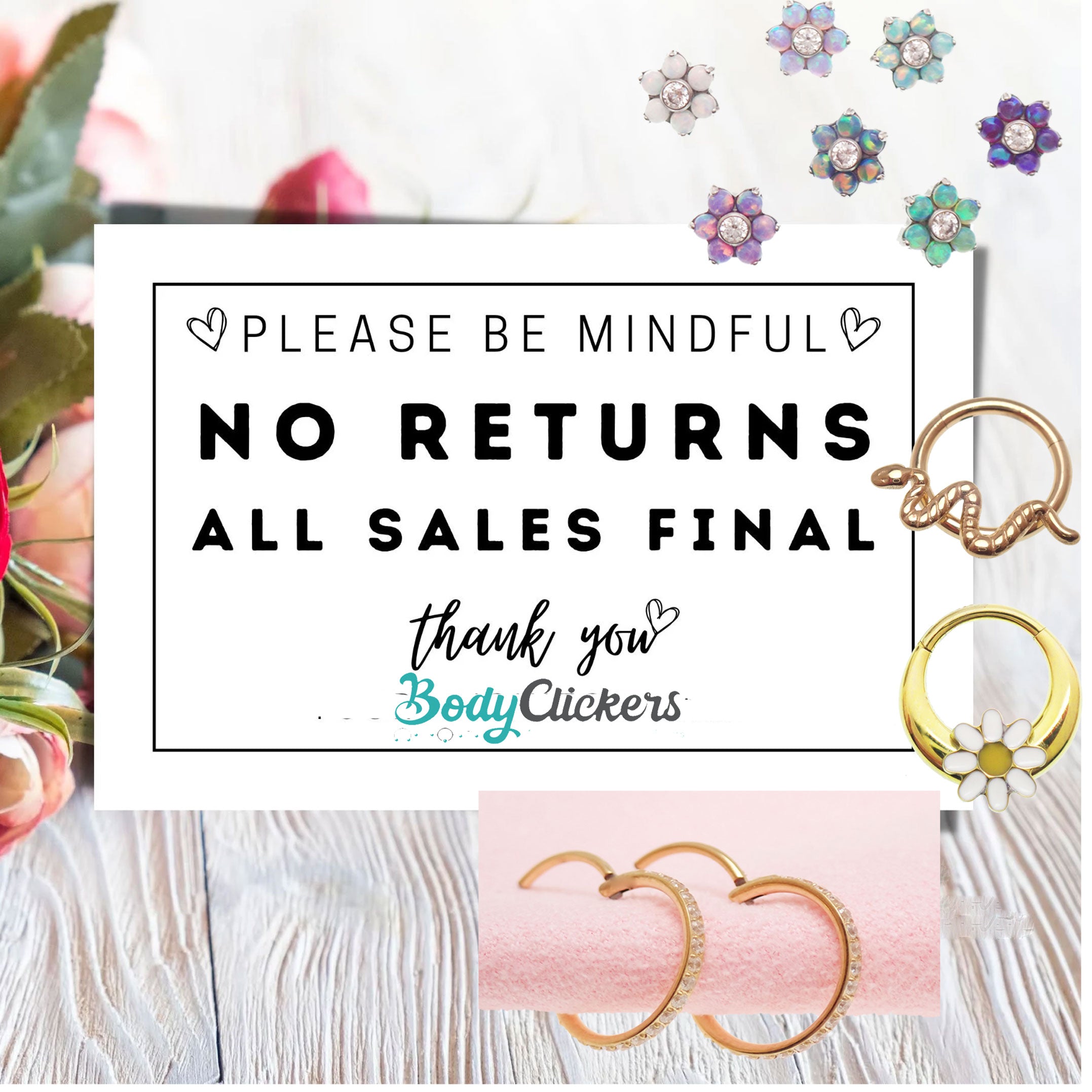 Implant Grade Titanium PVD GOLD Clicker Hoop – 18g, 16g