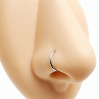 Nose Hoop 8mm, 10mm Titanium Piercing 18g, 20g